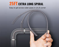 Thumbnail for Plumbing Snake Drain Auger Sink Clog Remover Cleaner