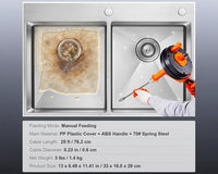 Thumbnail for Plumbing Snake Drain Auger Sink Clog Remover Cleaner