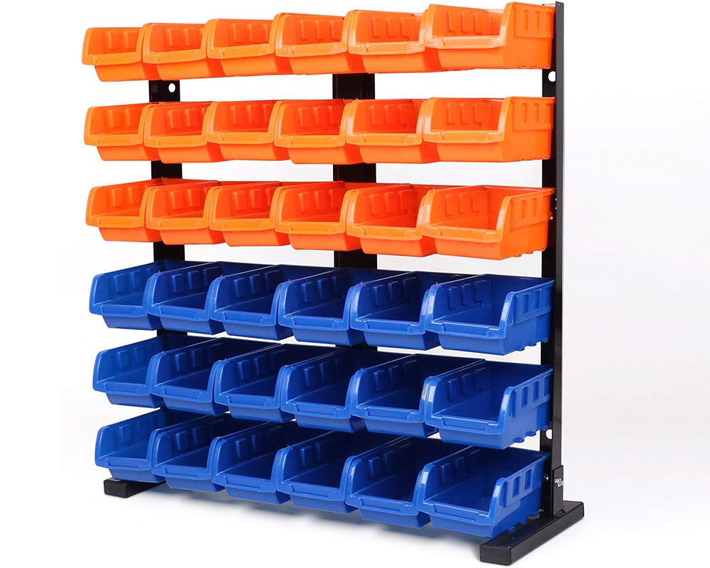 Organiser rack keeping garage tidy and organised