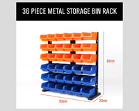 Thumbnail for Garage Organiser Parts Rack With 36 Bins