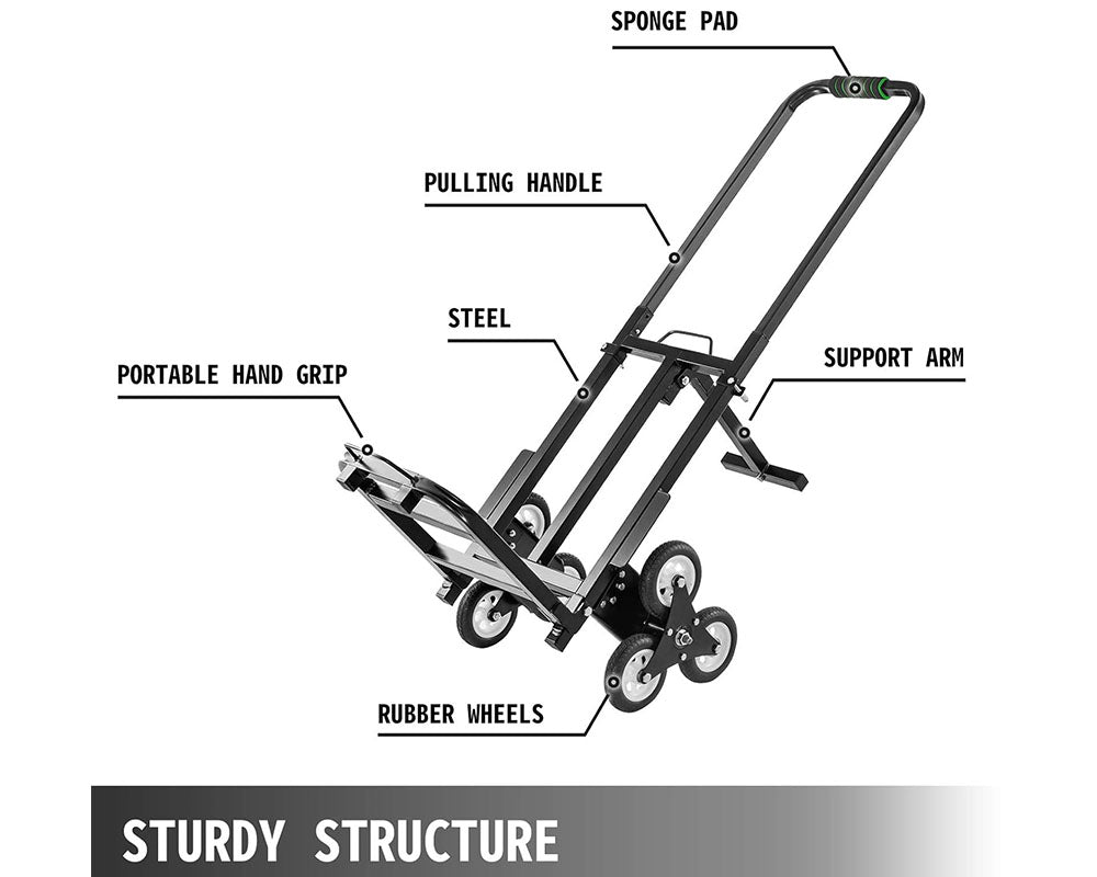 8 wheel stair climbing trolley