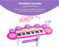 Thumbnail for Kids Electronic Piano Pink