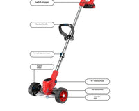 Thumbnail for Push Weed Eater strimmer, Battery Operated Grass Cutter