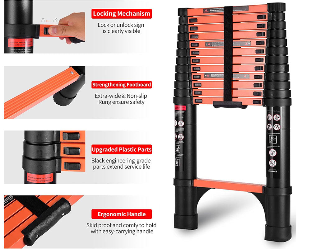 Telescopic Ladder 4.4m Aluminium Telescoping