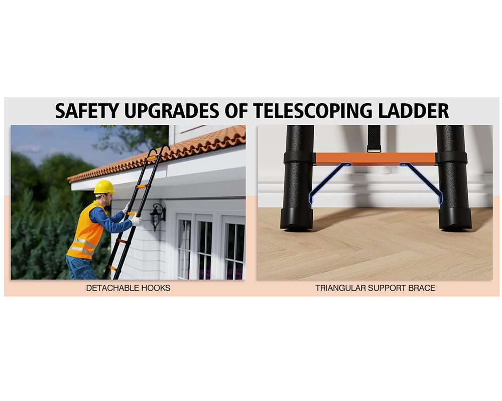 Telescopic Ladder 4.4m Aluminium Telescoping