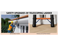 Thumbnail for Telescopic Ladder 4.4m Aluminium Telescoping