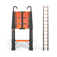 Thumbnail for Telescoping ladder folded for easy transport