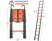 Thumbnail for Telescopic Ladder 3.8m Aluminium Telescoping