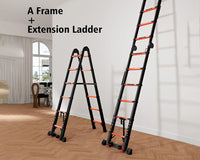 Thumbnail for Telescopic Ladder 3.8m Aluminium Telescoping