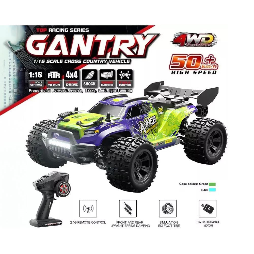 RC car 4WD monster truck top view