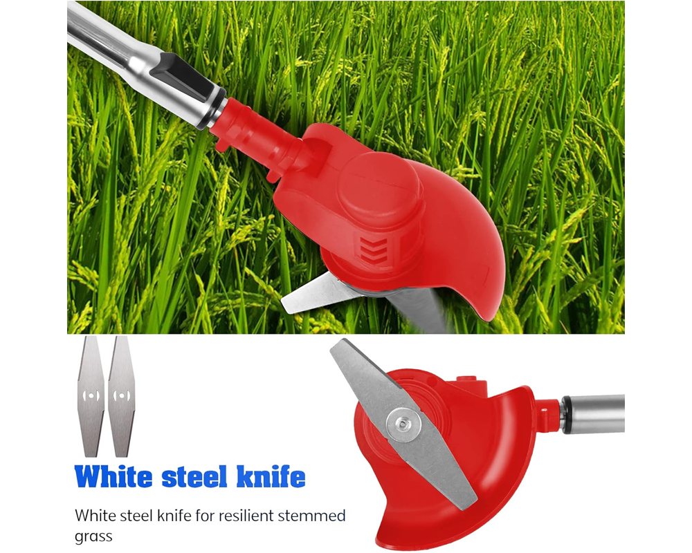 Cordless Grass Trimmer – 650W Foldable Lawn Mower with Adjustable Telescopic Handle