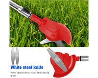 Thumbnail for Cordless Grass Trimmer – 650W Foldable Lawn Mower with Adjustable Telescopic Handle