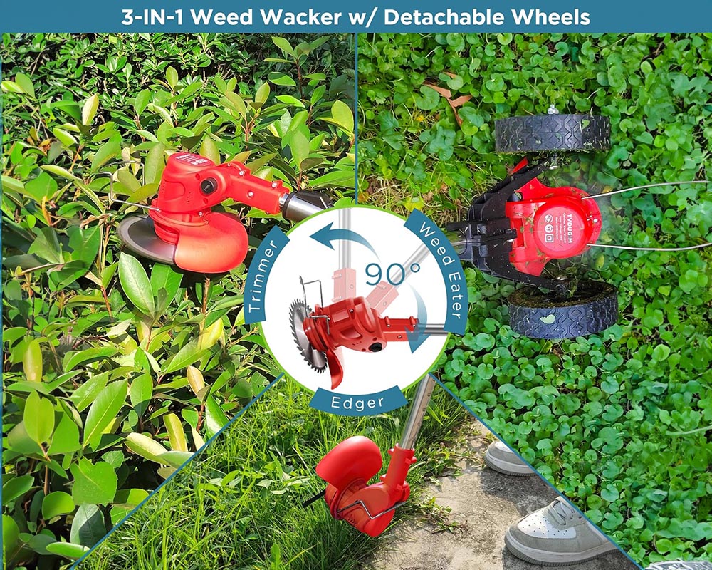 Push Weed Eater strimmer, Battery Operated Grass Cutter