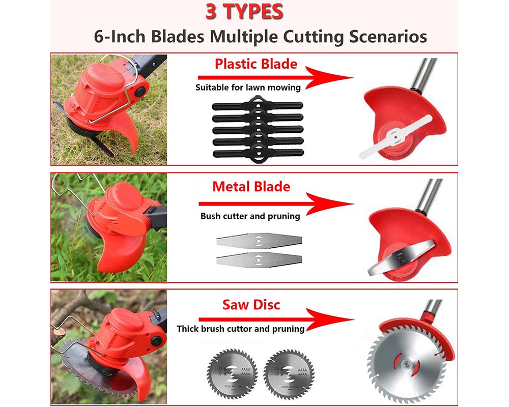 Push Weed Eater strimmer, Battery Operated Grass Cutter