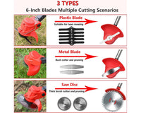 Thumbnail for Push Weed Eater strimmer, Battery Operated Grass Cutter