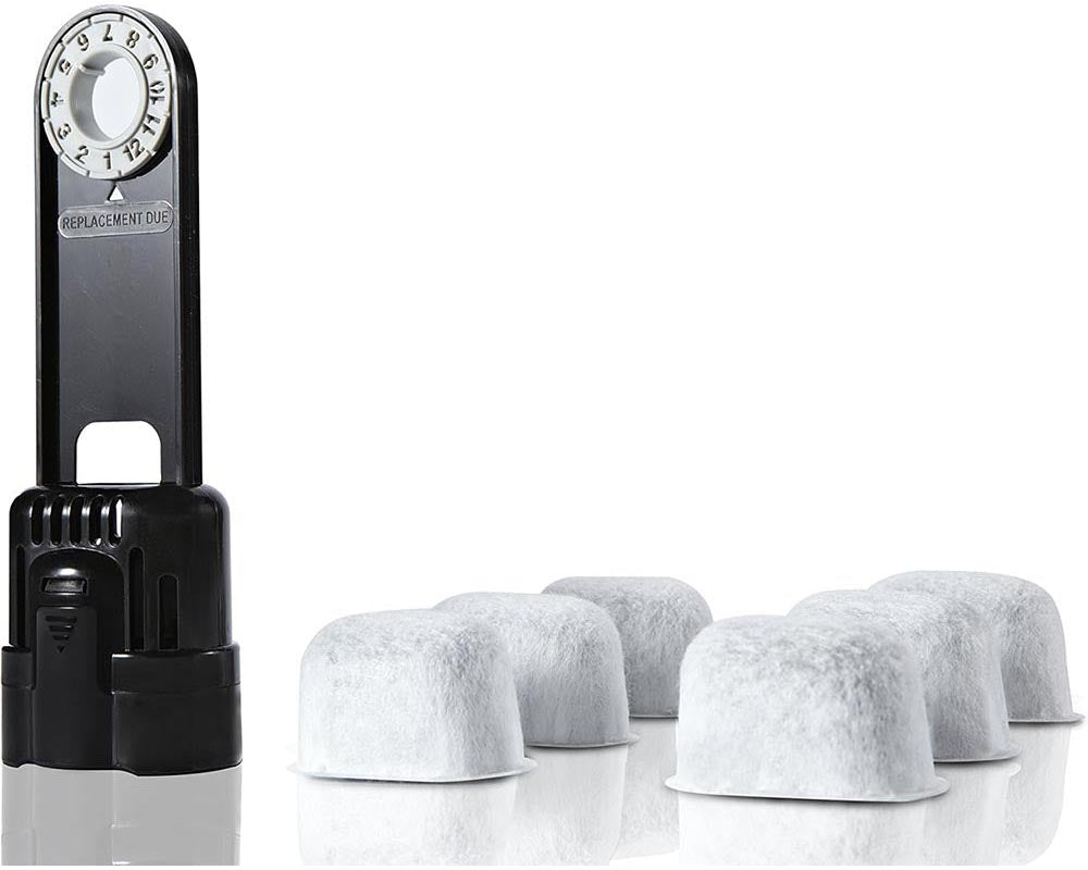 Charcoal water filter cartridge for coffee machine