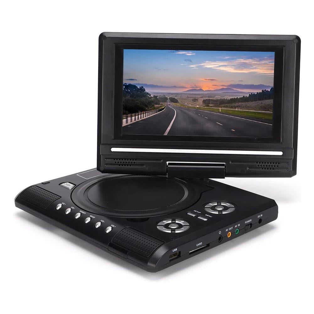 Portable DVD player in car and home settings