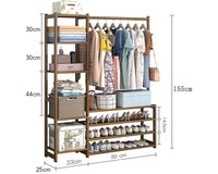 Thumbnail for Bamboo Wardrobe Clothes Rack