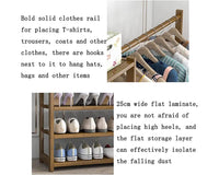 Thumbnail for Bamboo Wardrobe Clothes Rack