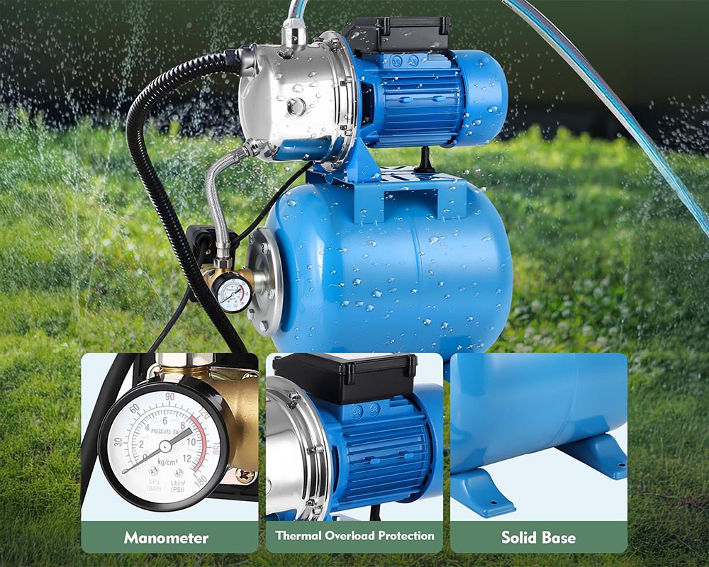 Water Booster Jet Pump with Pressure Tank