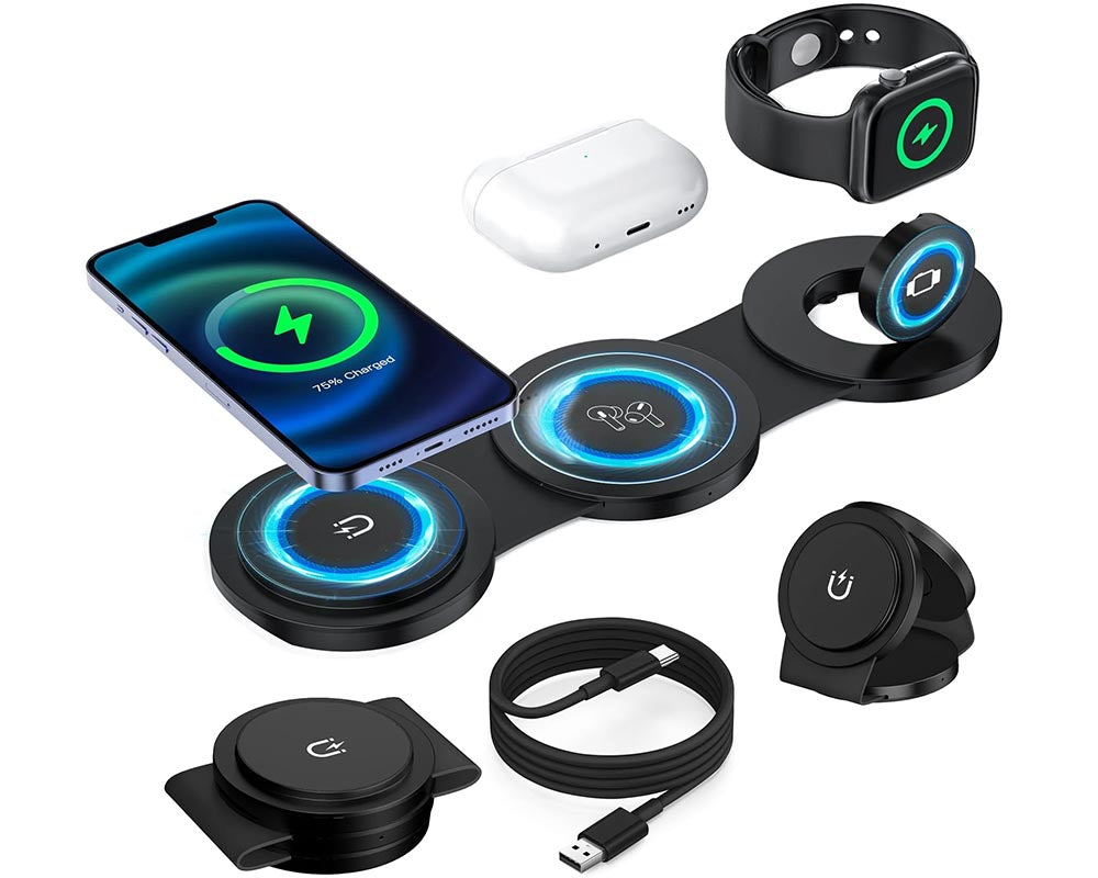 3-in-1 Wireless Charging Pad for Apple Devices Compitable