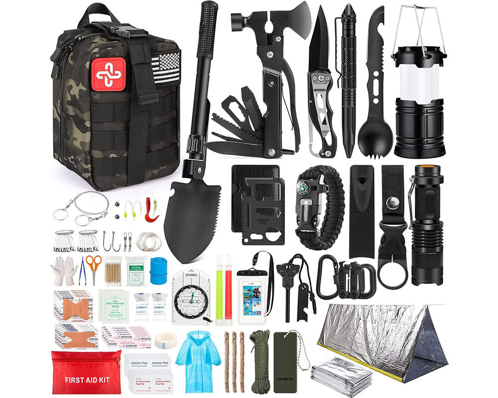 Emergency survival kit ready for use