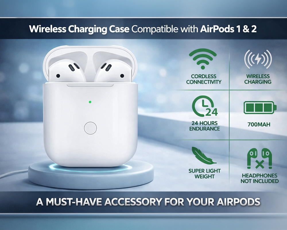 Durable ABS AirPods case