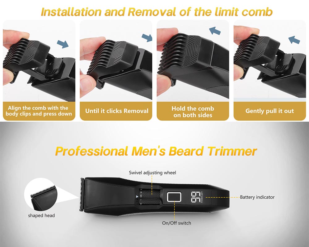 Hair Trimmer Shaver Clippers Cordless