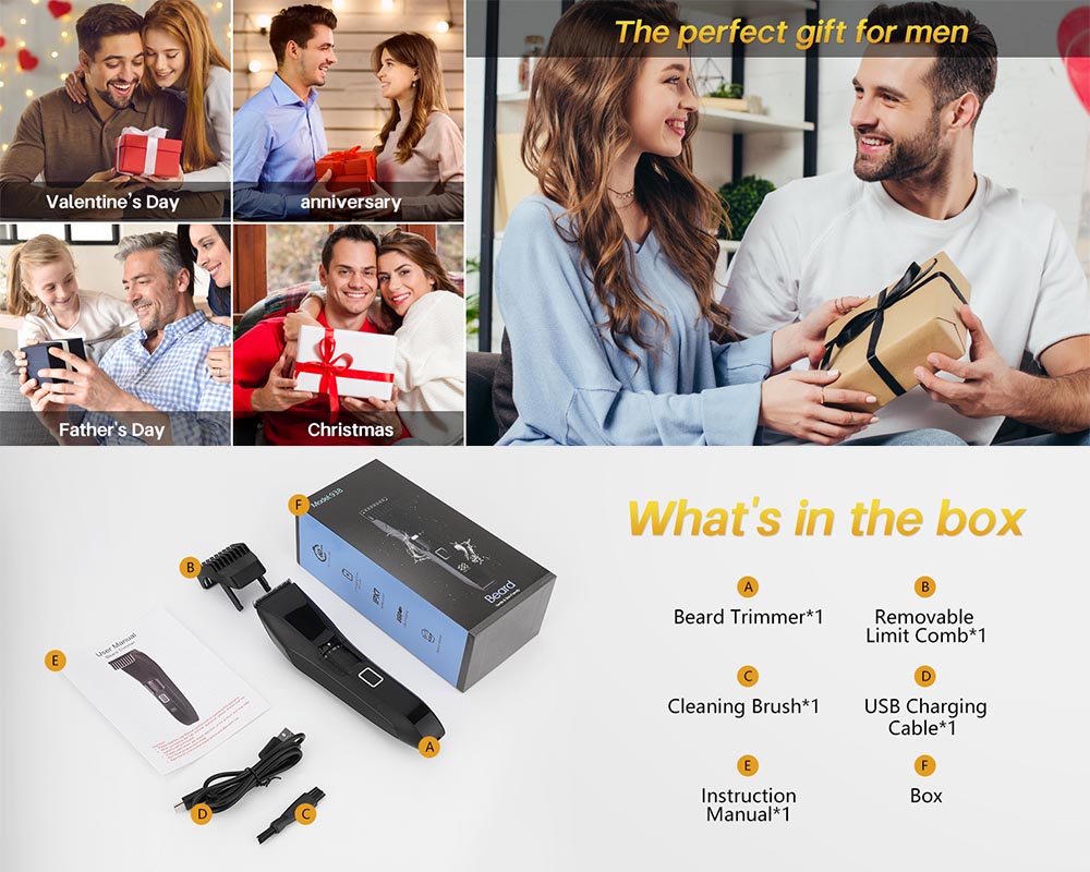 Hair Trimmer Shaver Clippers Cordless