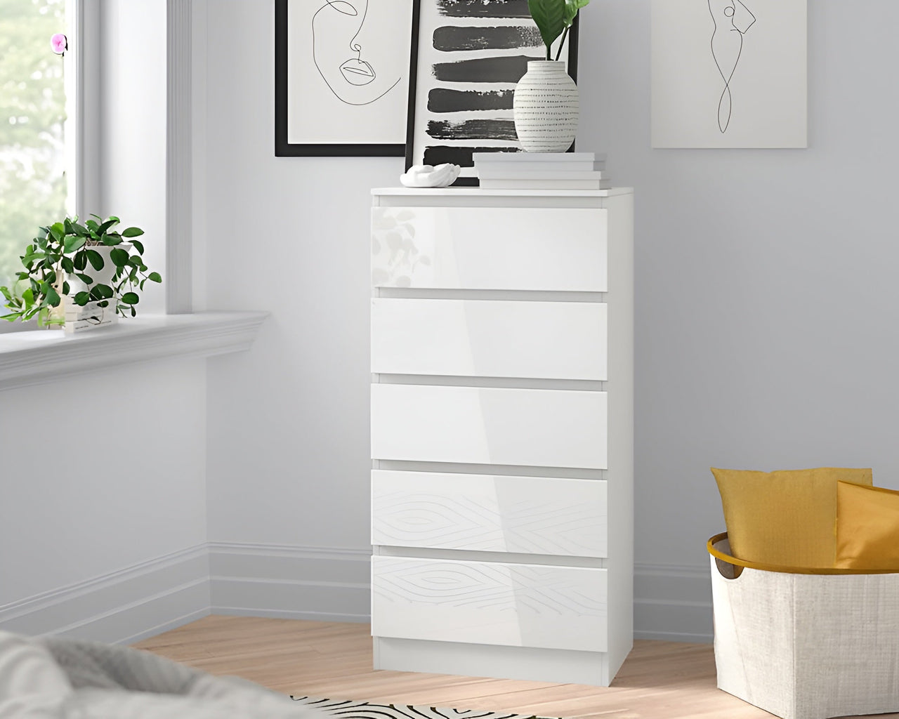 5 Drawers Slim Tallboy