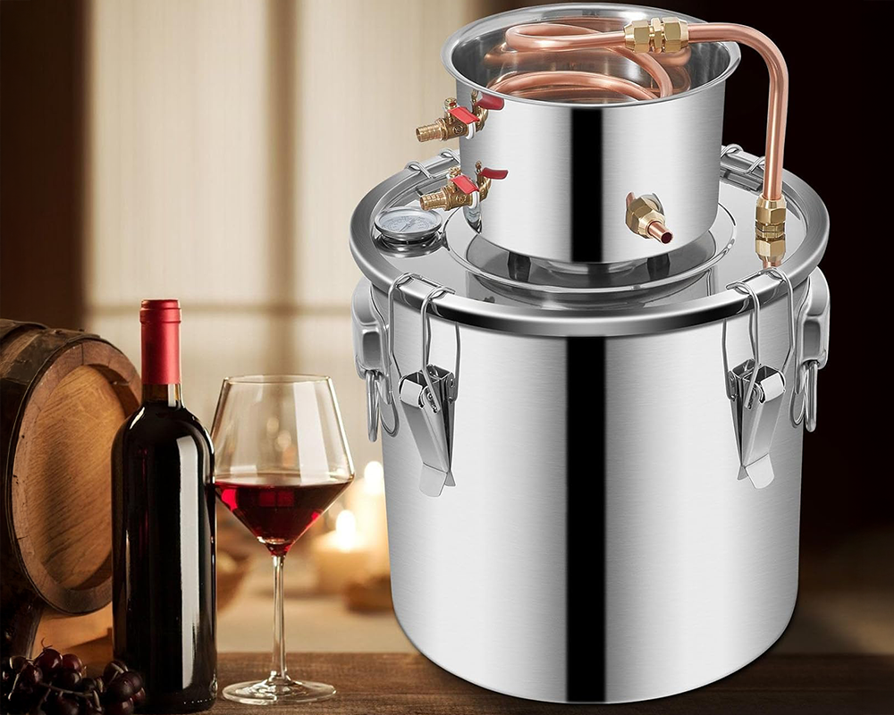 Alcohol Distiller Still Water Wine Spirits Brew Home 38L