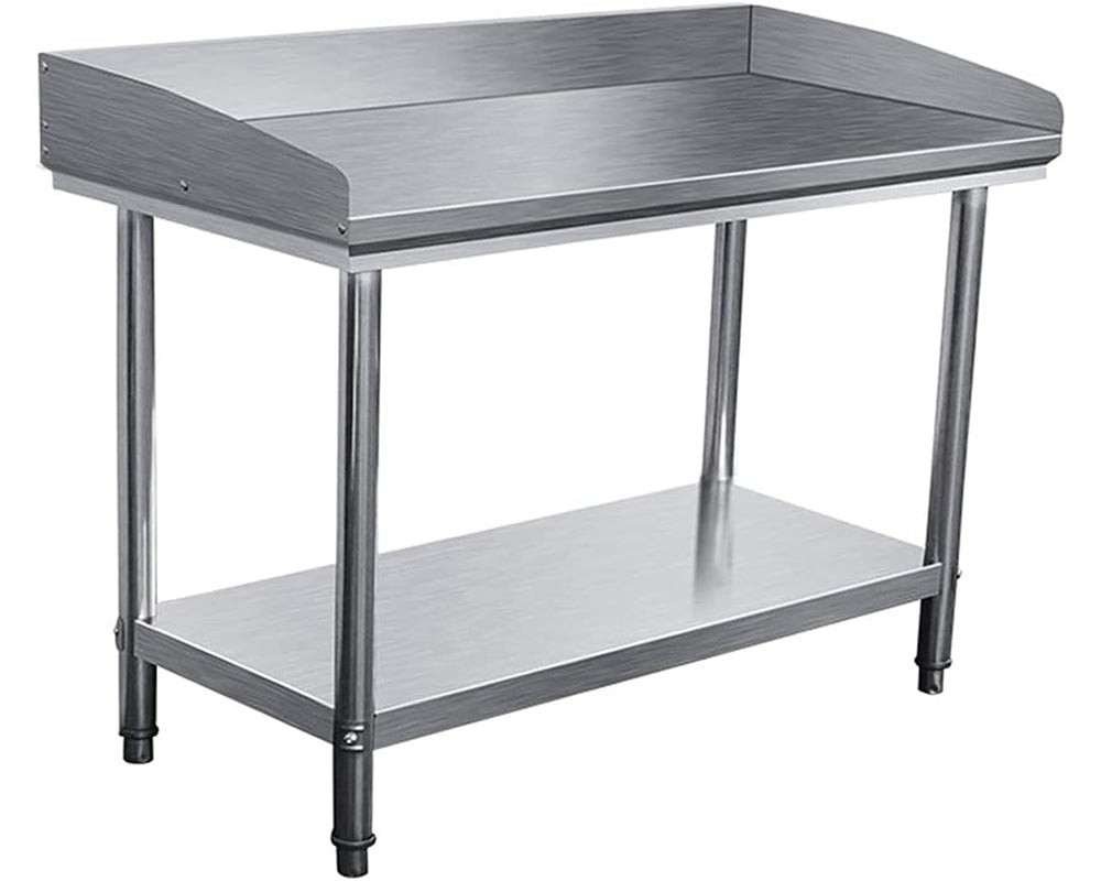 Stainless steel kitchen bench ready for use