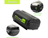 Thumbnail for Ryobi 40V Battery 4Ah Battery Replacement Compatible