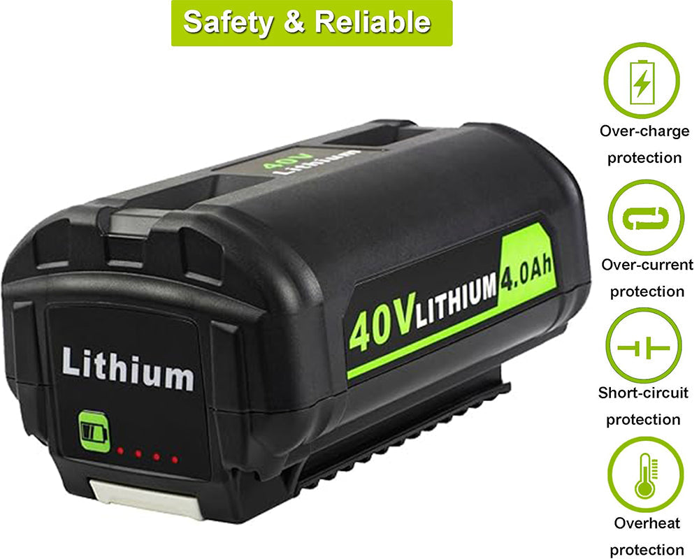 Ryobi 40V Battery 4Ah Battery Replacement Compatible