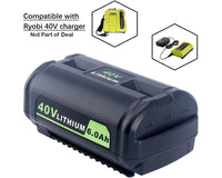 Thumbnail for Ryobi 40V Battery 6Ah Battery Replacement Compatible
