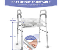Thumbnail for Toilet Safety Seat with Handle