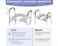 Thumbnail for Toilet Safety Seat with Handle