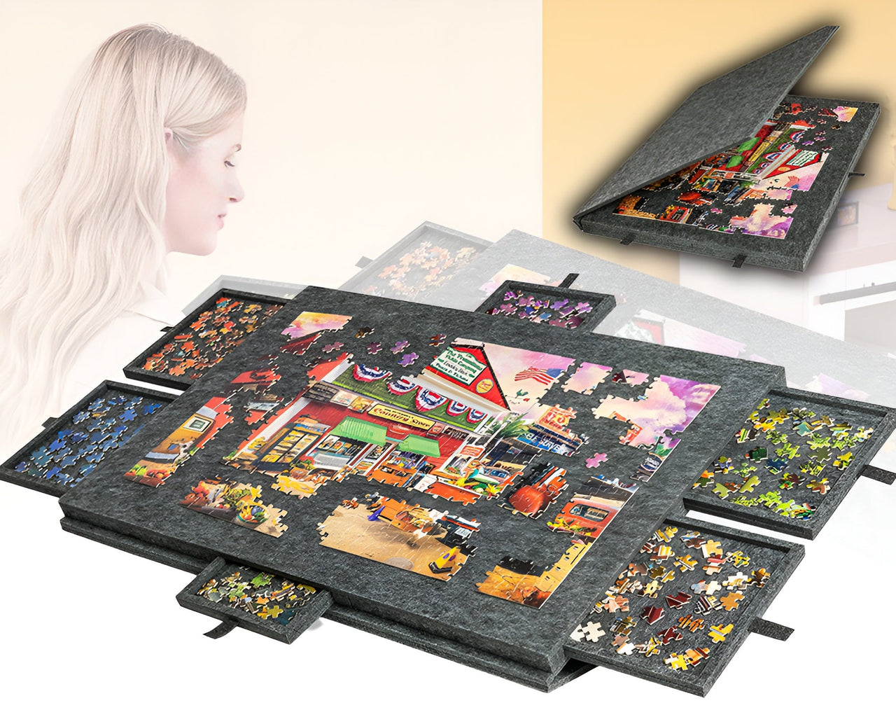 Puzzle Table Craft Board Game Table Jigsaw Game Table