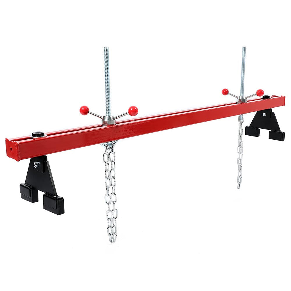 Engine support beam compact design for garage use