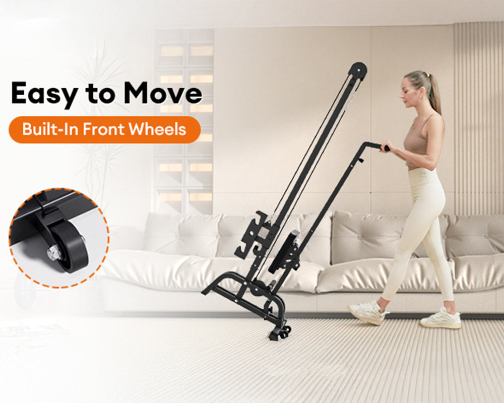 Folding Resistance Rowing Machine 2-in-1 Air Resistance Gym – Homyspire