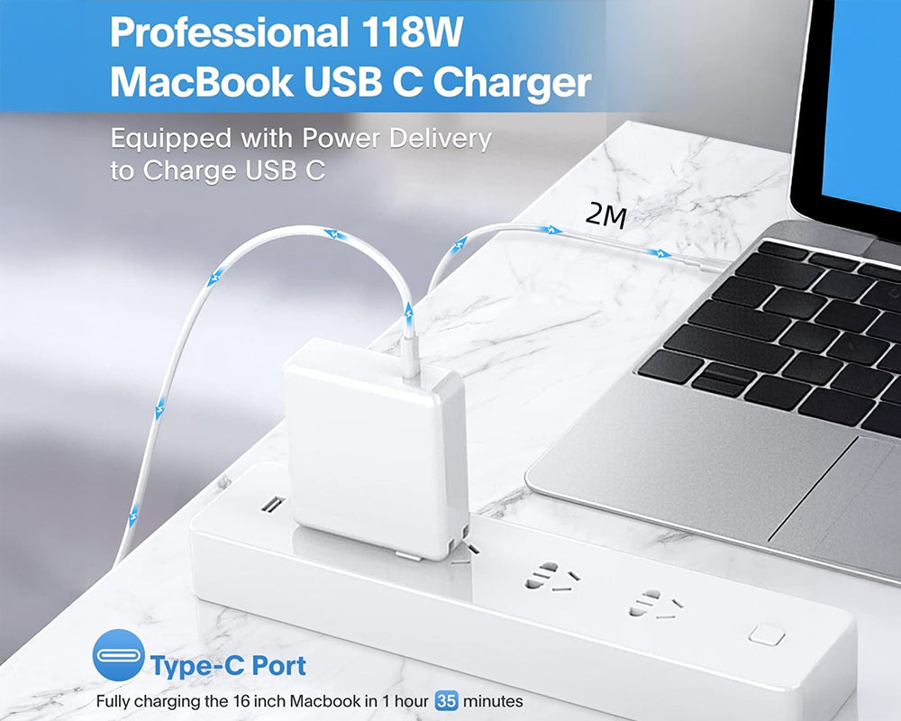 MacBook Pro Charger 118W USB C Replacement