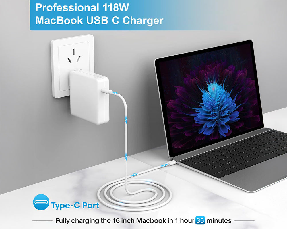 MacBook Pro Charger 118W USB C Replacement