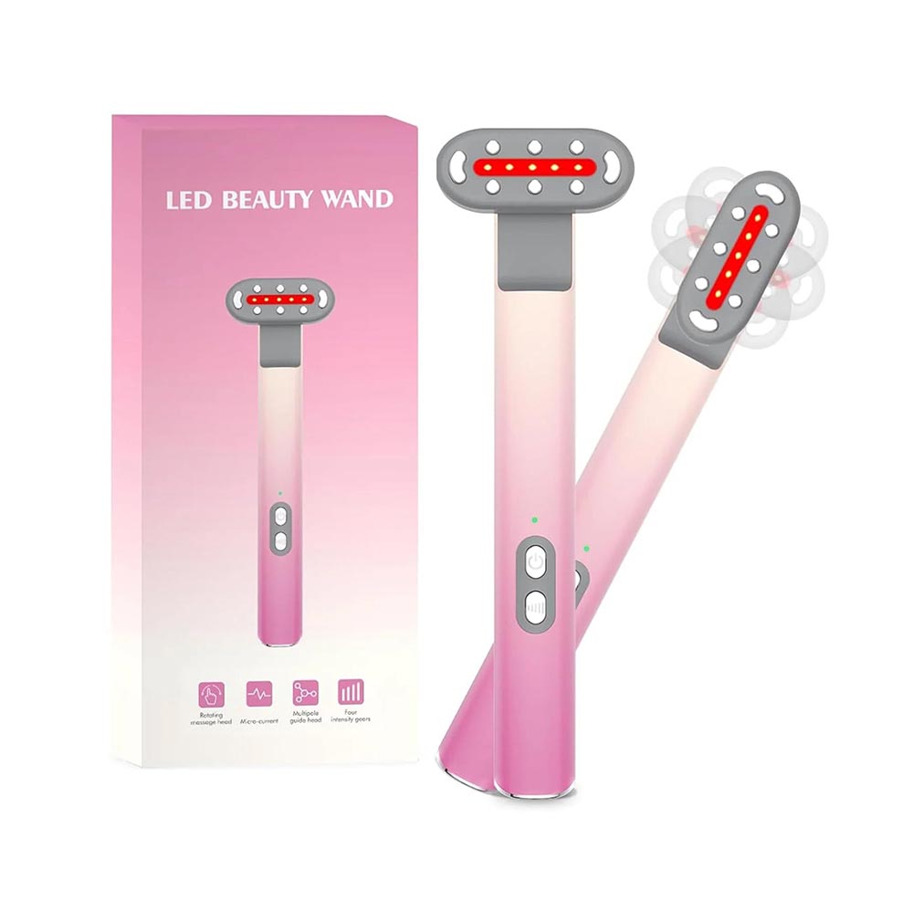 LED wand with ergonomic handle design