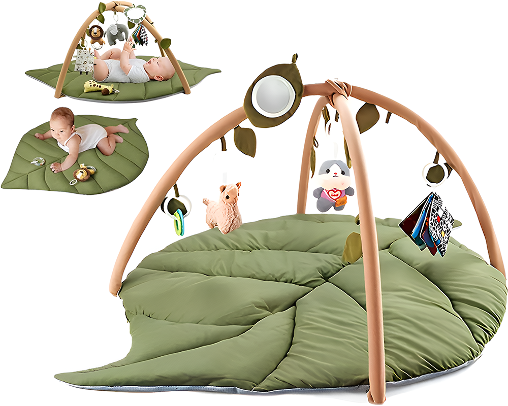 Play gym set up in nursery room