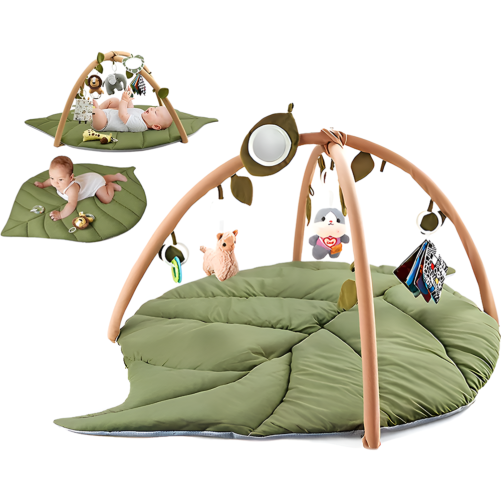 Baby play gym with anti-slip backing