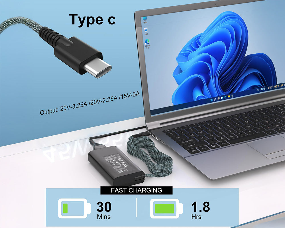 HP Laptop Charger 65W USB C