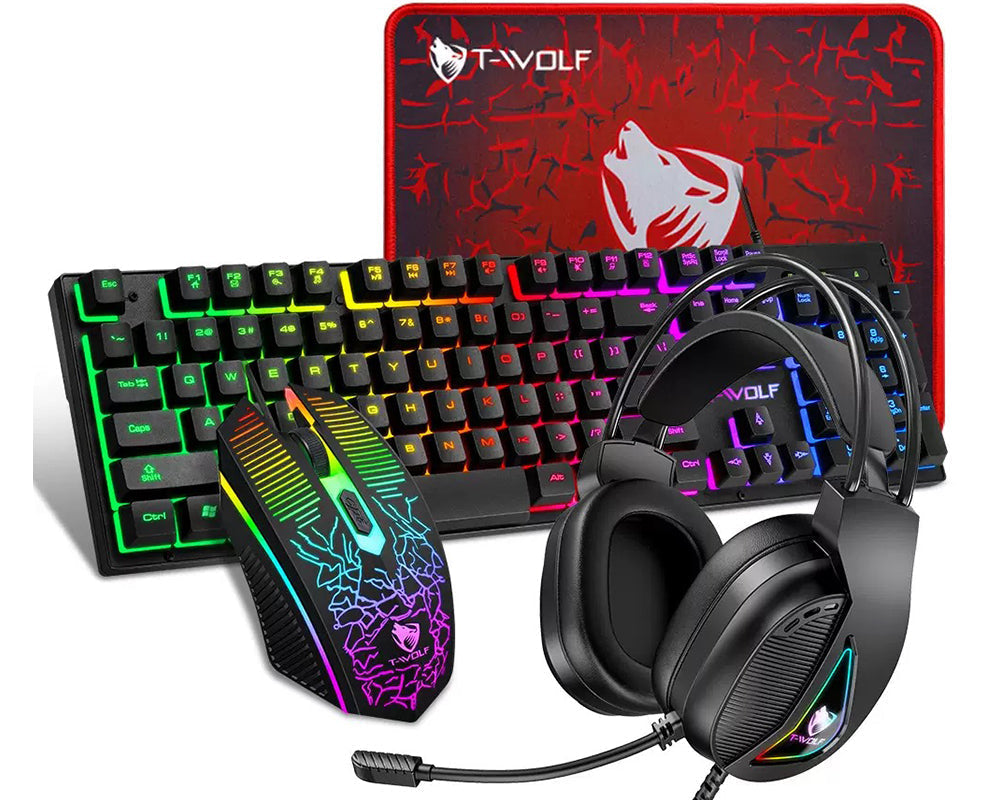 Gaming keyboard with lights