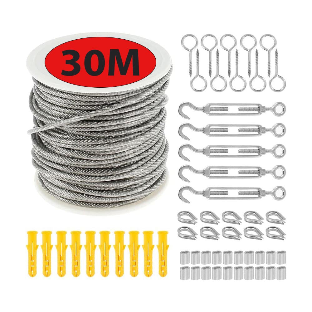 Stainless steel cable for garden fencing