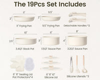 Thumbnail for 19 Piece Nonstick Induction Cookware Set