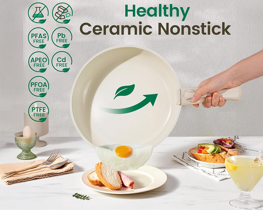 19 Piece Nonstick Induction Cookware Set